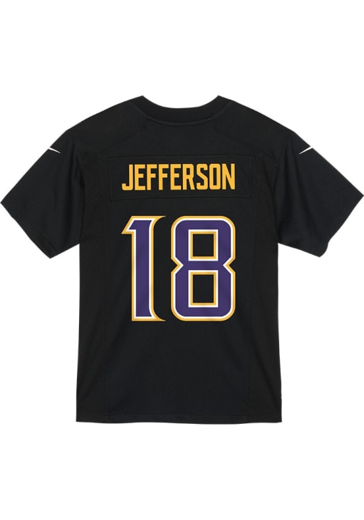 Minnesota Vikings Justin Jefferson Boys Carbon BLACK Nike Football