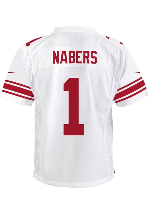 NIKE GIANTS ユニフォーム ホワイト　キッズ 130 New York Giants Malik Nabers Youth Away Replica White Nike