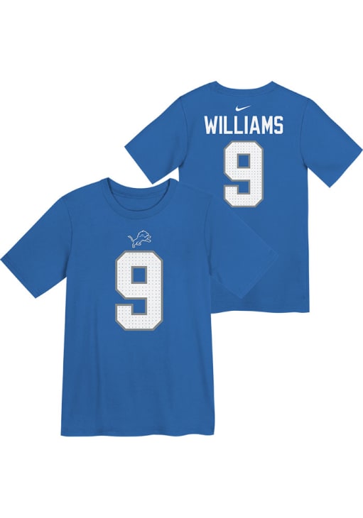 Jameson Williams Detroit Lions Boys BLUE Nike NN Short Sleeve T