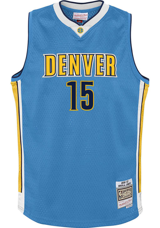 Denver Nuggets Nikola Jokic Youth BLUE Swingman Road Basketball