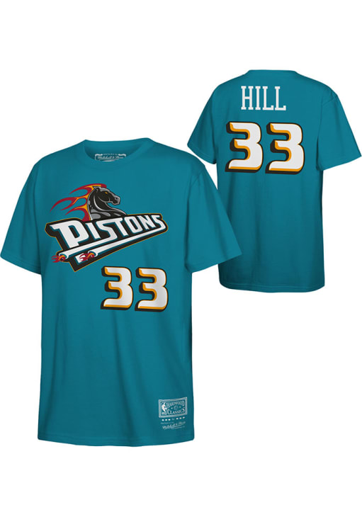 Grant Hill Detroit Pistons Youth TEAL Retro NN Short Sleeve Player