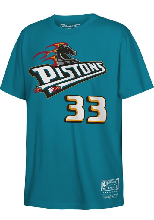 Grant Hill Detroit Pistons Youth TEAL Retro NN Short Sleeve Player