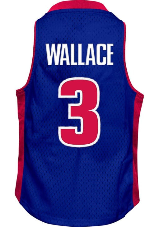 Detroit Pistons Ben Wallace Youth BLUE Swingman Road Basketball
