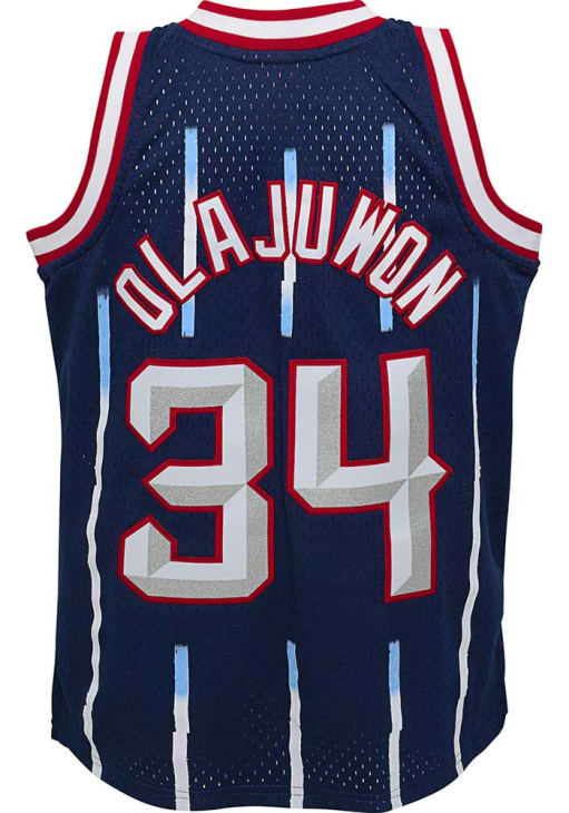 Houston Rockets Hakeem Olajuwon Youth NAVY Swingman Road