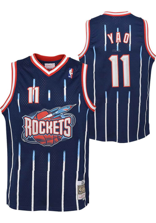 Houston Rockets Yao Ming Youth NAVY Swingman Road Basketball