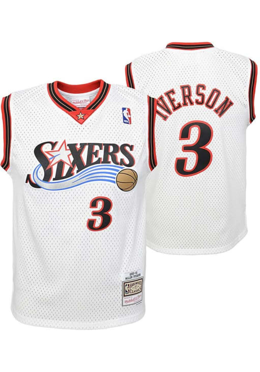Philadelphia 76ers Allen Iverson Youth White Swingman Home