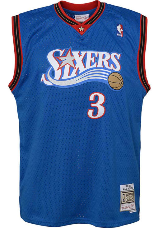 Philadelphia 76ers Allen Iverson Youth BLUE Swingman Alt Design