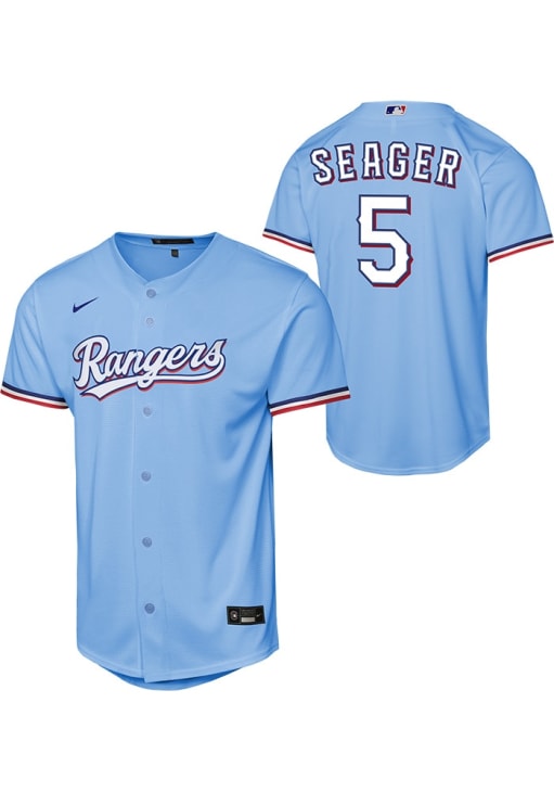 Texas Rangers Corey Seager Youth LIGHT BLUE Alt. 1 Replica