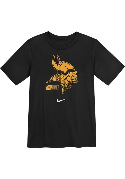 Minnesota Vikings Nike Boys BLACK Nike Faded Essential Short