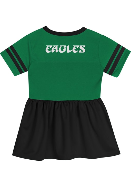 Philadelphia Eagles Baby Girls Kelly Green Retro Stadium Lights Short Sleeve Dress, Kelly Green, 100% POLYESTER, Size 24M