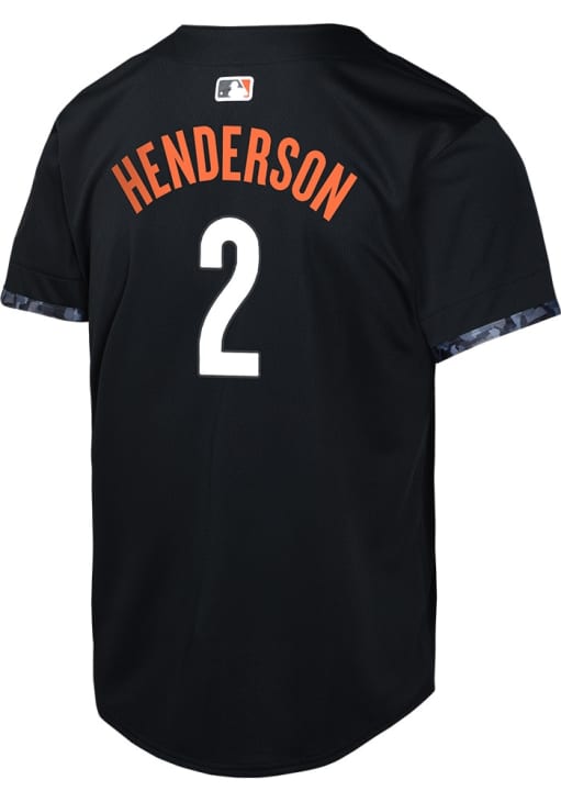 Baltimore Orioles Gunnar Henderson Youth BLACK City Connect