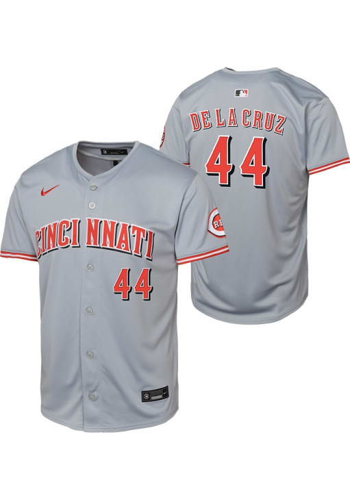 Cincinnati Reds Elly De La Cruz Youth GREY Road Limited Baseball