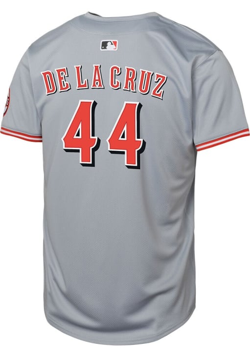 Cincinnati Reds Elly De La Cruz Youth GREY Road Limited Baseball