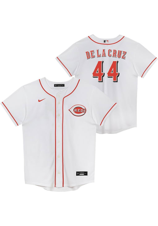 Portie 野球ユニフォーム5点セット 赤白(大きいサイズ) Elly De La Cruz # Cincinnati Reds Boys White Home Replica - 133435235