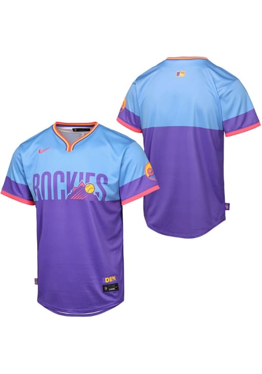 Colorado Rockies Youth LIGHT BLUE City Connect Limited Blank