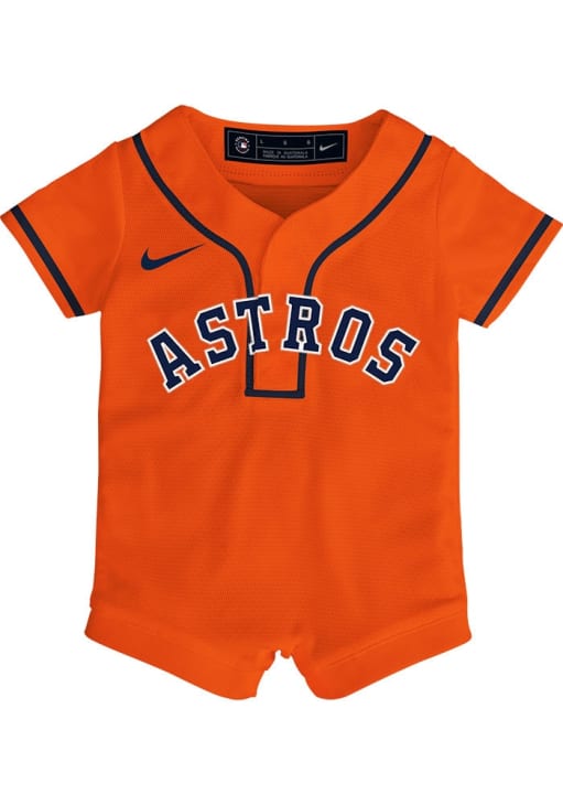Houston Astros Nike Baby ORANGE Alt Replica Romper Baseball Jersey