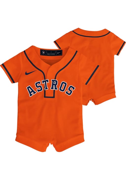 Houston Astros Nike Baby ORANGE Alt Replica Romper Baseball Jersey