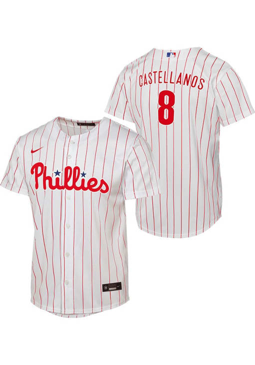Philadelphia Phillies Nick Castellanos Youth White Home Replica