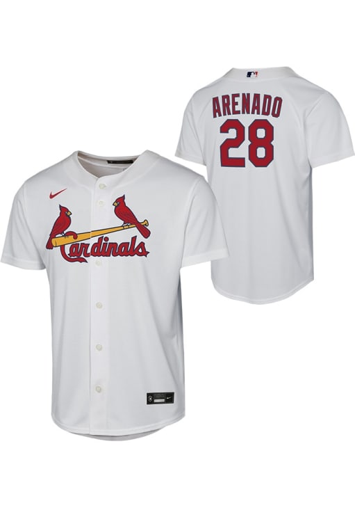 St Louis Cardinals Nolan Arenado Youth White Home Replica Baseball