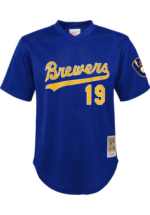 Milwaukee Brewers Robin Yount Youth ROYAL Mesh BP Baseball Jersey