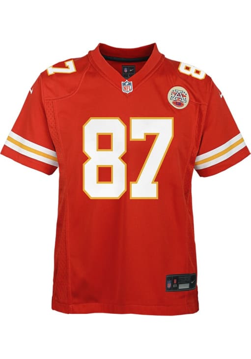 Kansas City Chiefs Travis Kelce Youth Replica Game Red Nike