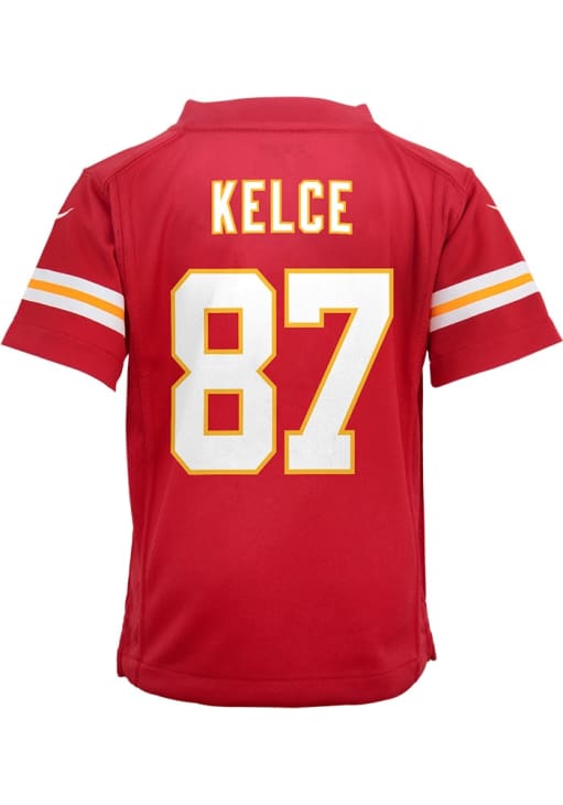 Kansas City Chiefs Travis Kelce Boys Replica Red Nike Football