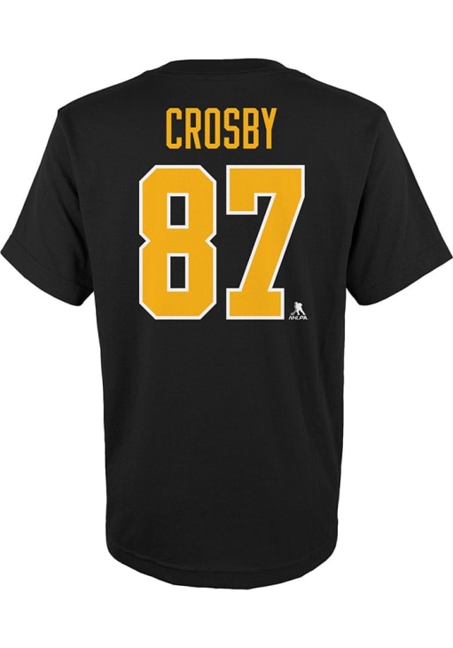 Sidney Crosby Pittsburgh Penguins Boys BLACK Player Short Sleeve T