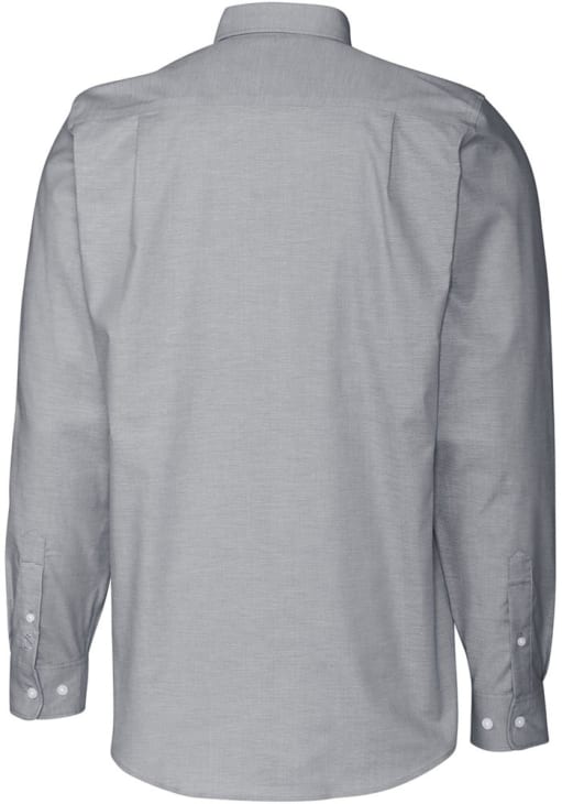cleveland browns dress shirt Cutter & Buck Cleveland Browns Advantage Eco Tri-Blend Pique Mens Long Sleeve Knitted Button Up Shirt in White