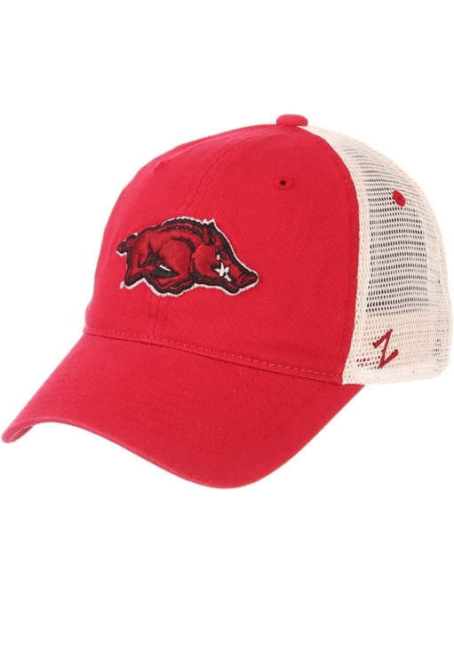 Youth Razorback Hat Zephyr Arkansas Razorbacks CRIMSON University Meshback Adjustable Hat ...