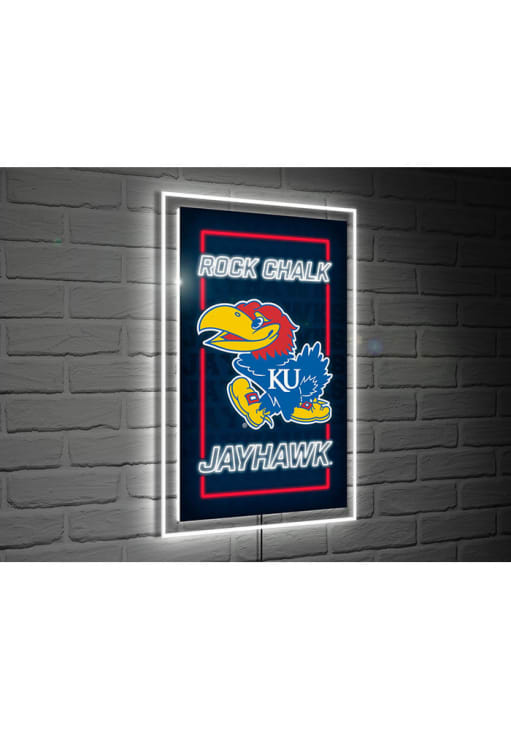 Kansas Jayhawks LED Lighted Wall Sign BLUE - 1415296