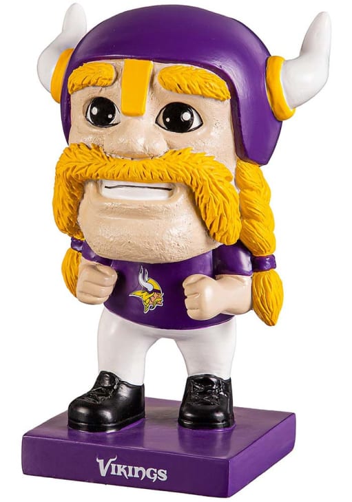 置物 vikings Minnesota Vikings PURPLE 6 Inch Little Big Head Mascot Figurine