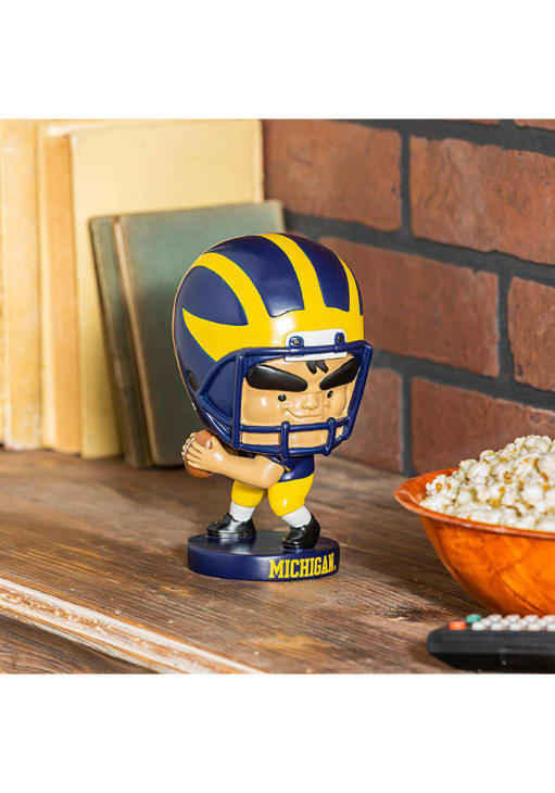 Michigan Wolverines MAIZE 6 Inch Little Big Head Mascot Figurine