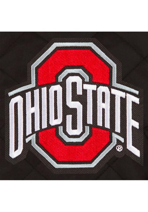 Ohio State Buckeyes Mens BLACK Reversible Wool and Leather