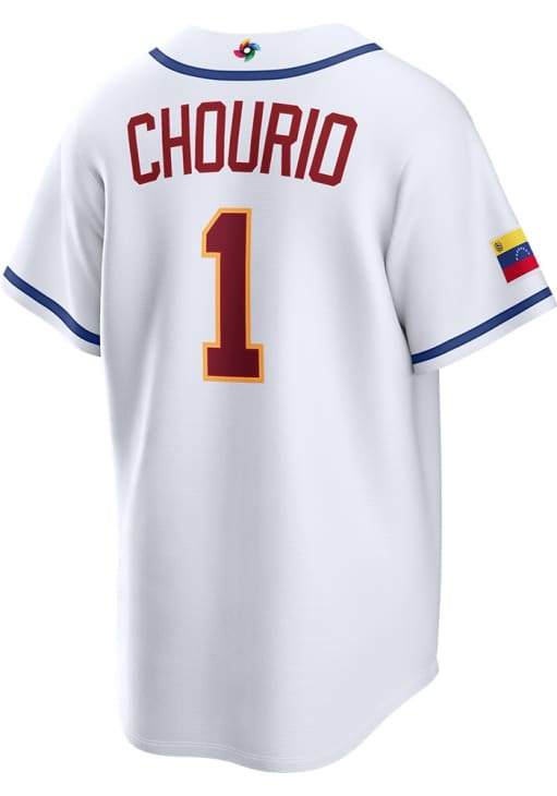 Jackson Chourio Venezuela Mens White World Baseball Classic