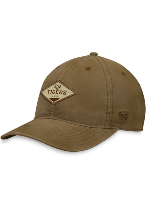 Lsu Address Labels Top of the World LSU Tigers KHAKI Adventure Woven Label Adjustable Hat ...