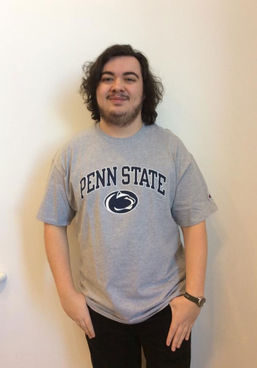 Champion Penn State Nittany Lions Grey Arch Mascot Short Sleeve T Shirt