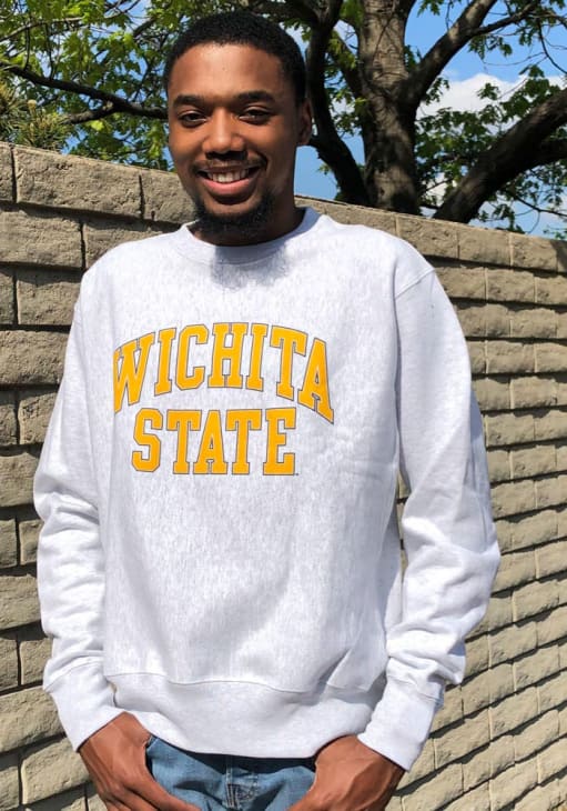 Champion Wichita State Shockers Mens GREY Reverse Weave Crew