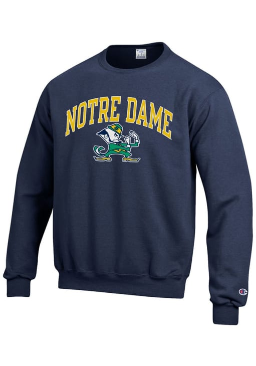 Champion Notre Dame Fighting Irish Mens NAVY Arch Mascot Crew