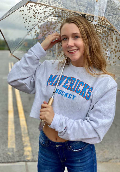 Kansas City Mavericks Champion Crew Sweatshirt Womens GREY Reverse