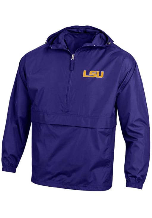 Champion LSU 紫 長袖 L ジャケット Champion LSU Tigers Mens PURPLE Packable Light Weight Jacket