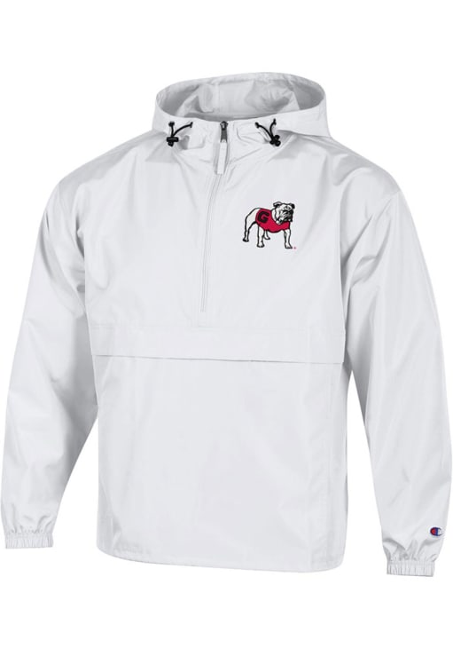 ジャケット・アウター Champion Bulldogs C5-C601 M Champion Georgia Bulldogs Mens White Bulldog Light Weight Jacket