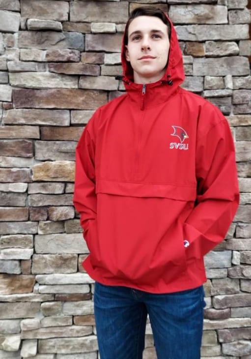 Champion Saginaw Valley State Cardinals Mens Red Packable Light