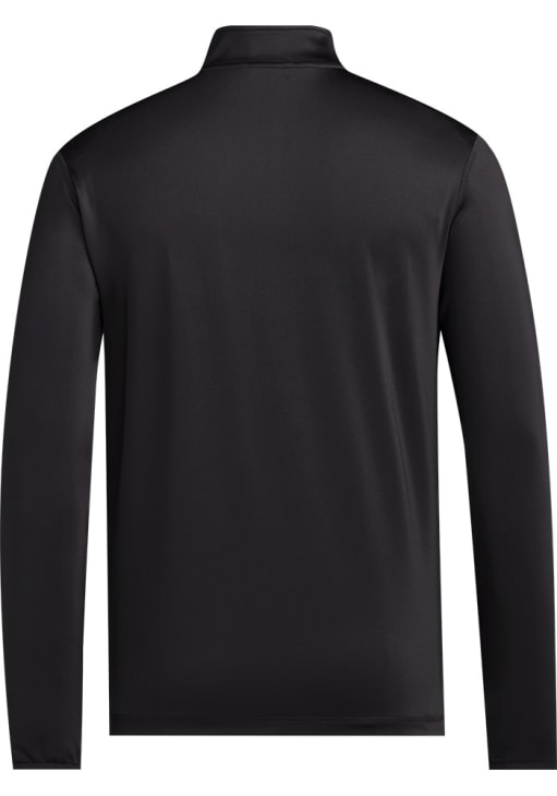 Adidas Mens BLACK Nebraska Cornhuskers Golf Long Sleeve Qtr Zip