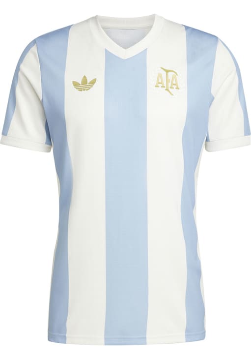 Argentina National Team Mens Adidas Replica Soccer LIGHT BLUE 50th