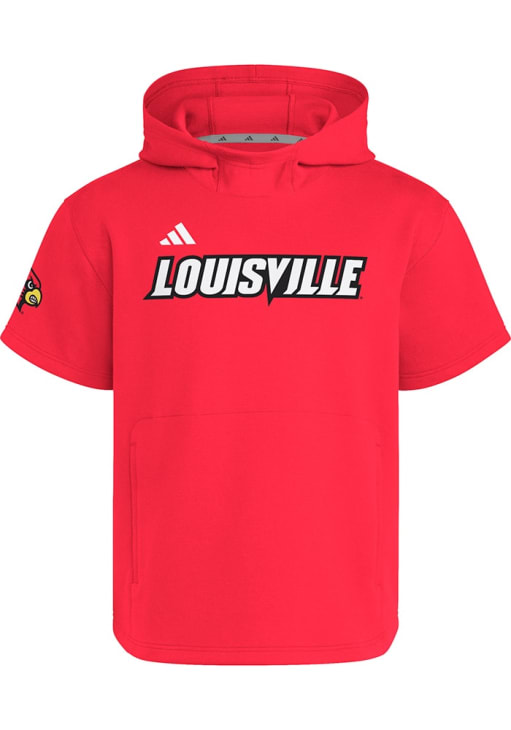 Adidas Louisville Cardinals Red Dugout Short Sleeve Hoods - 148505677