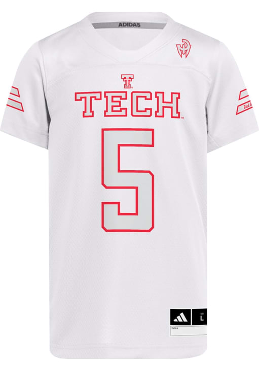 Texas Tech Red Raiders Adidas Youth Iced Out White Football Jersey