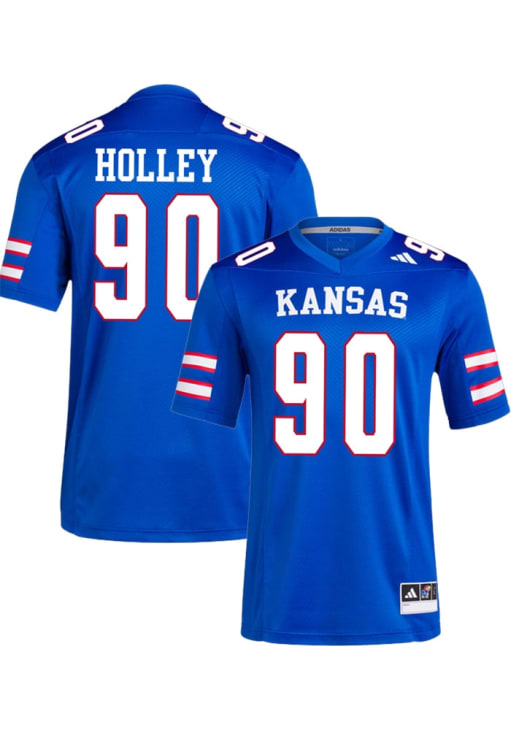 Adrian Holley Kansas Jayhawks ROYAL Football NIL Home Jersey
