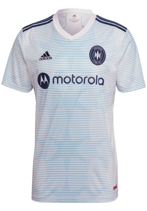 Chicago Fire Mens Adidas Replica Soccer White 2021 Secondary