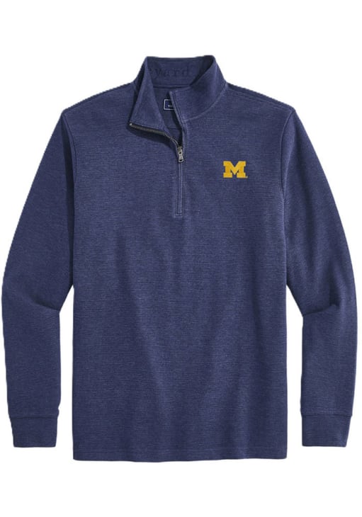 Vineyard Vines Michigan Wolverines Mens NAVY Saltwater Pullover