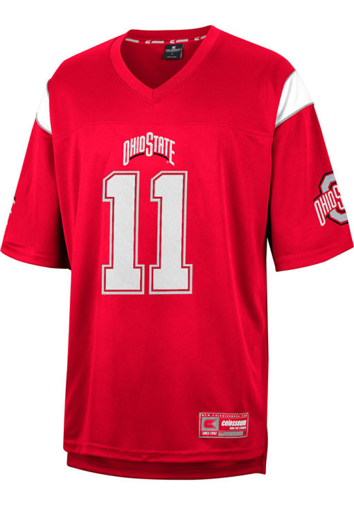 Jaxon Smith-Njigba Mens Red Ohio State Buckeyes Smith-Injigba